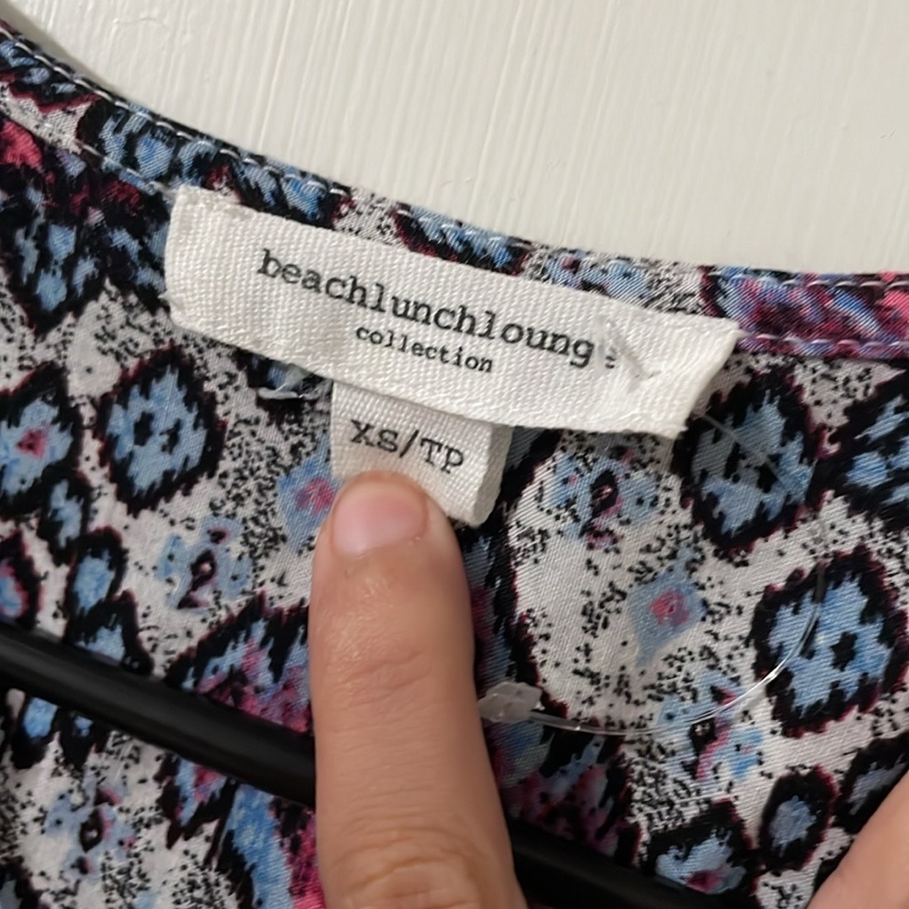NWOT beachlunchlounge Blue and Pink Dress Size XS - Picture 4 of 8